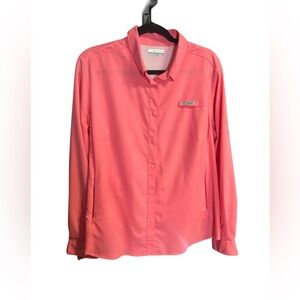 Columbia PFG Women's Pink Button-Up Top
